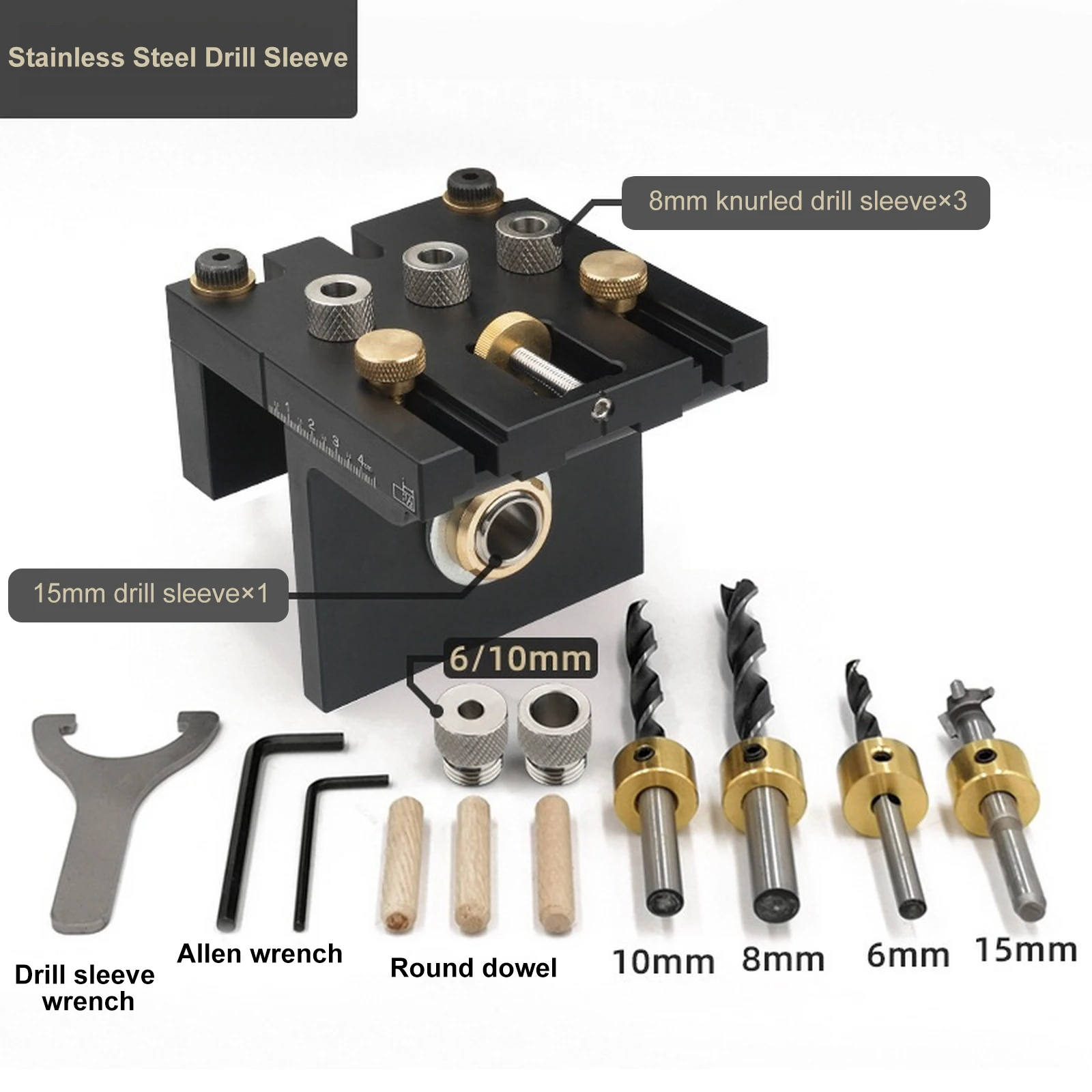 3-in-1 Woodworking Locating Pin Clamp Drill Kit Adjustable Pocket Hole Clamp Drilling Guide Locator Furniture Hole Punch Tools
3-in-1 Woodworking Locating Pin Clamp Drill Kit Adjustable Pocket Hole Clamp Drilling Guide Locator Furniture Hole Punch Tools