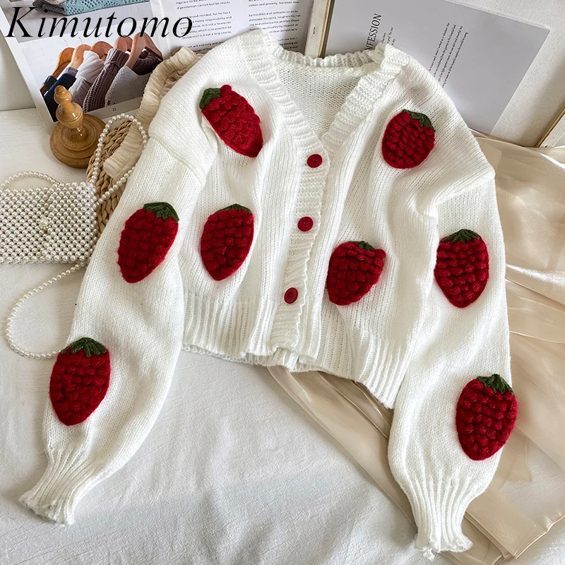 Женский однобортный свитер Kimutomo, свободный короткий вязаный кардиган с длинным рукавом и V-образным вырезом, в Корейском стиле, зима
Женский однобортный свитер Kimutomo, свободный короткий вязаный кардиган с длинным рукавом и V-образным вырезом, в Корейском стиле, зима
