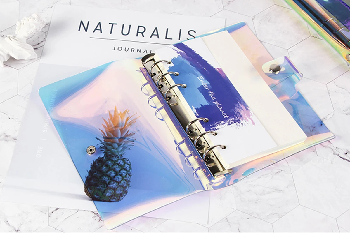A5 A6 Laser Transparent Binder Notebook Planner Cover DIY Organizer Paper Inner Page Ring Diary Bullet Journal Wholesale
A5 A6 Laser Transparent Binder Notebook Planner Cover DIY Organizer Paper Inner Page Ring Diary Bullet Journal Wholesale