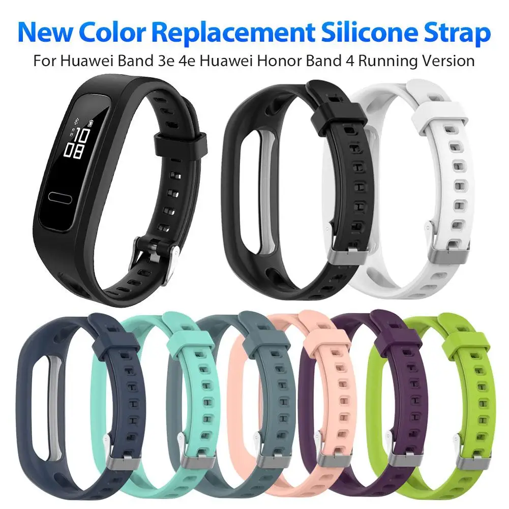 Ремешок силиконовый для наручных часов Honor Band 4 браслет смарт Huawei 3e версия бега