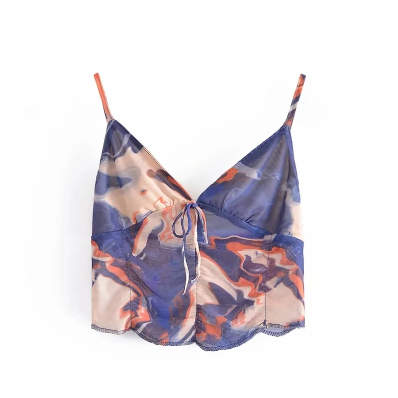 Женская модная сексуальная сетчатая прозрачная винтажная блузка на бретельках с открытой спиной Женские майки с вырезом шикарные топы 
Женская модная сексуальная сетчатая прозрачная винтажная блузка на бретельках с открытой спиной Женские майки с вырезом шикарные топы