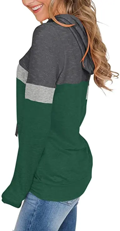 Fashion Women's Patchwork Hoodie, Long-Sleeve Top, Fall Party Hooded V-Neck Warm Loose Clothes Sweatshirt With Pockets
Fashion Women's Patchwork Hoodie, Long-Sleeve Top, Fall Party Hooded V-Neck Warm Loose Clothes Sweatshirt With Pockets