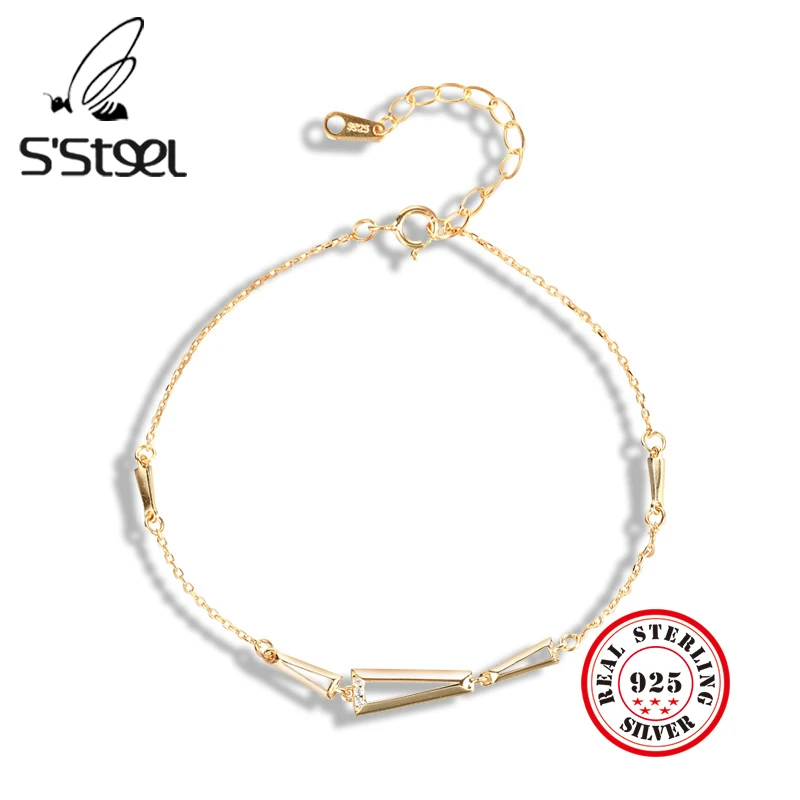 S'STEEL Zircon Bracelets 925 Sterling Silver For Women Personalized Designer Geometric Bracelet Zilveren Armband Fine Jewellery
S'STEEL Zircon Bracelets 925 Sterling Silver For Women Personalized Designer Geometric Bracelet Zilveren Armband Fine Jewellery