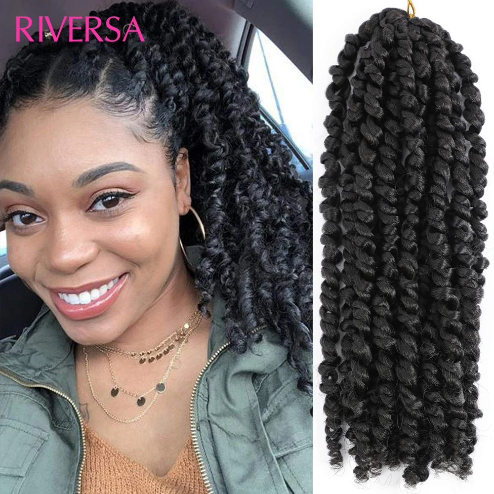 

1B 2# 350# 1B 30 27 613 Blonde Bobo Passion Twist Crochet Hair 10inch Natural Black Pre-Looped Spring Twists Crochet Braids Soft