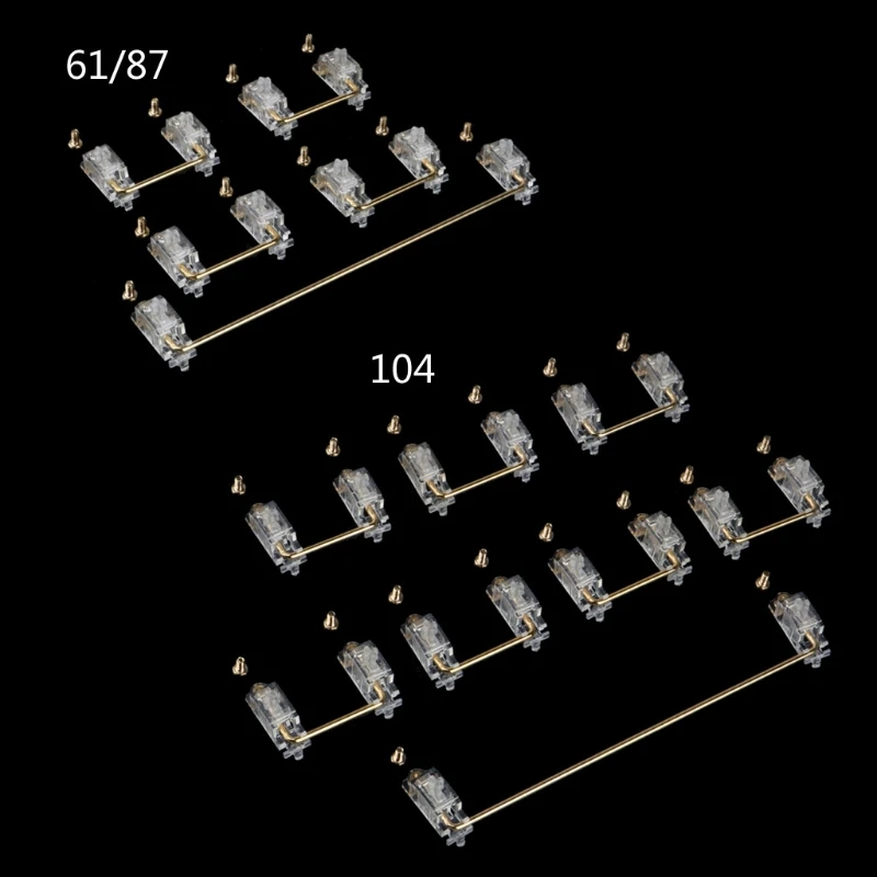 Gold Plated Screw in Stabilizer Mechanical Keyboard Mounted Stabilizer Modifier Key Stabiliser Plate
Gold Plated Screw in Stabilizer Mechanical Keyboard Mounted Stabilizer Modifier Key Stabiliser Plate