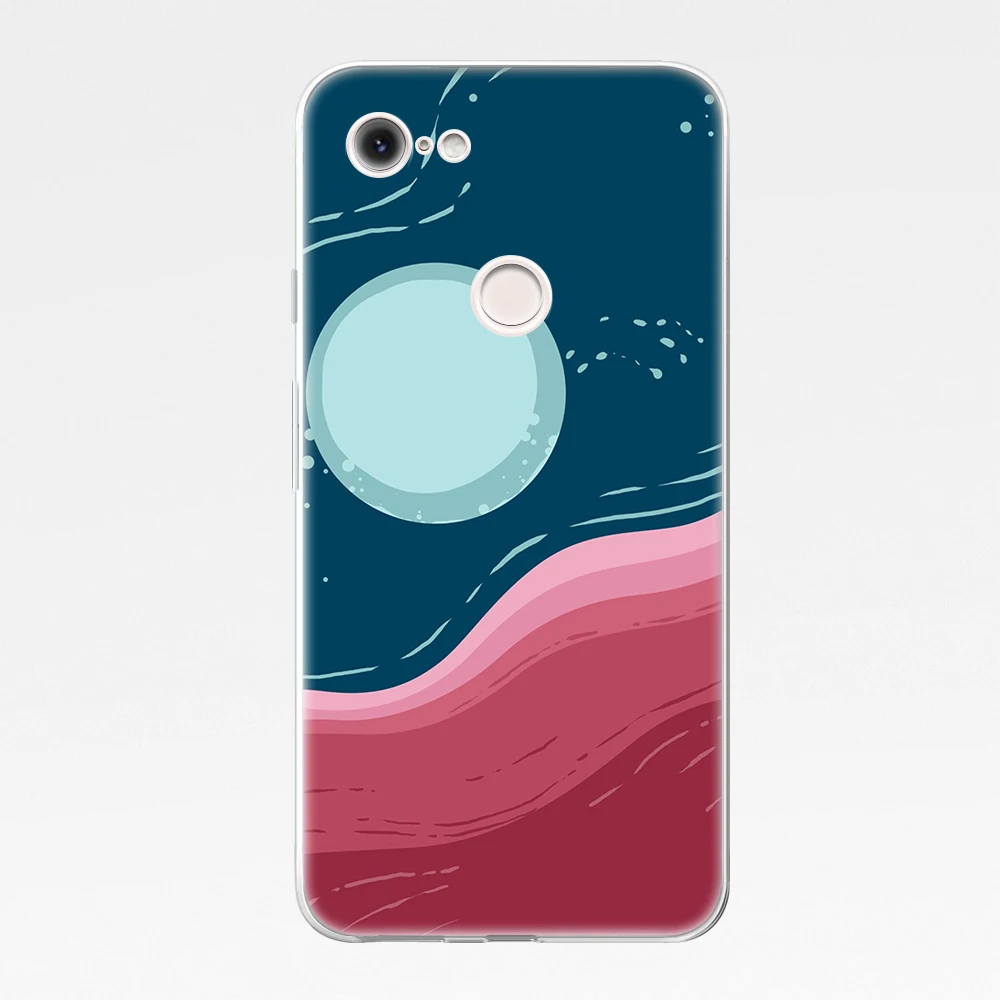 Чехол с рисунком Пейзажа для Google Pixel 5 4 4a 3 3a 2 XL мягкие силиконовые чехлы из ТПУ