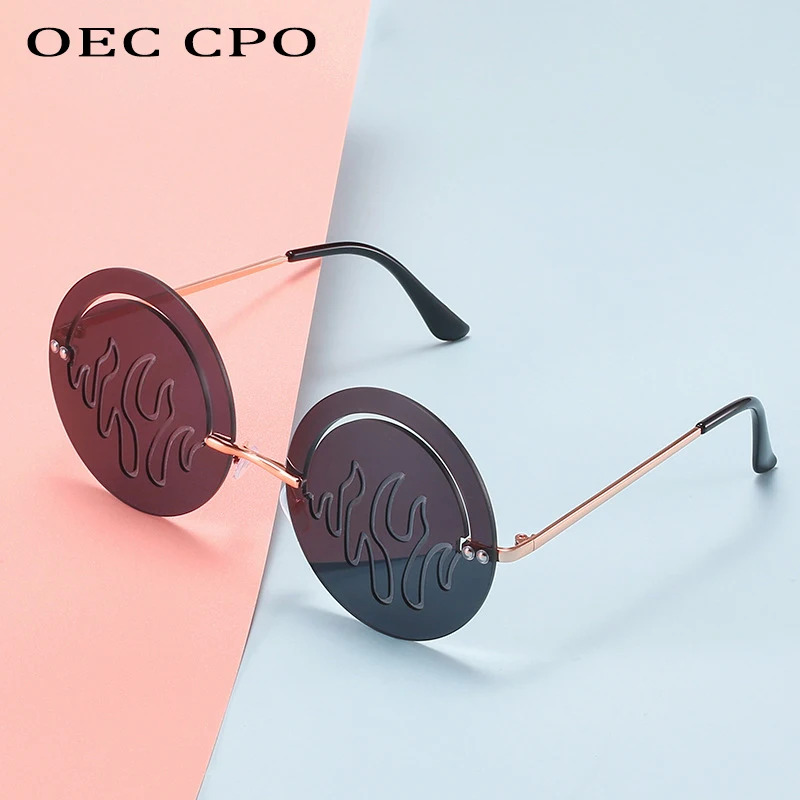 OEC CPO Fashion Rimless Sunglasses Women Vintage Round Hollow Sunglasses Men Personality Frameless Flame Glasses Shades Oculos
OEC CPO Fashion Rimless Sunglasses Women Vintage Round Hollow Sunglasses Men Personality Frameless Flame Glasses Shades Oculos