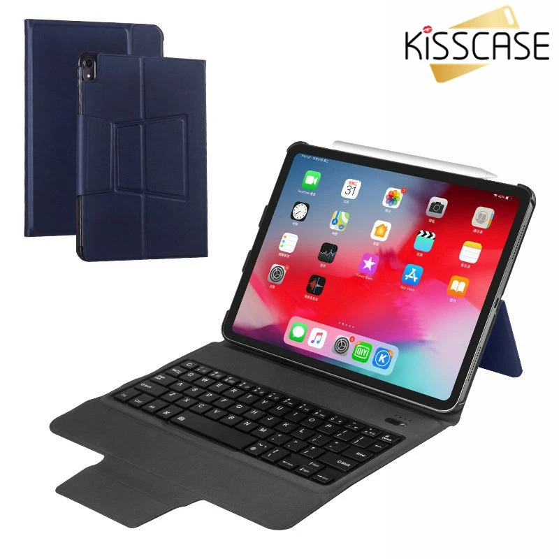 Чехол накладка с клавиатурой KISS для iPad Pro 11 мягкий чехол из искусственной кожи