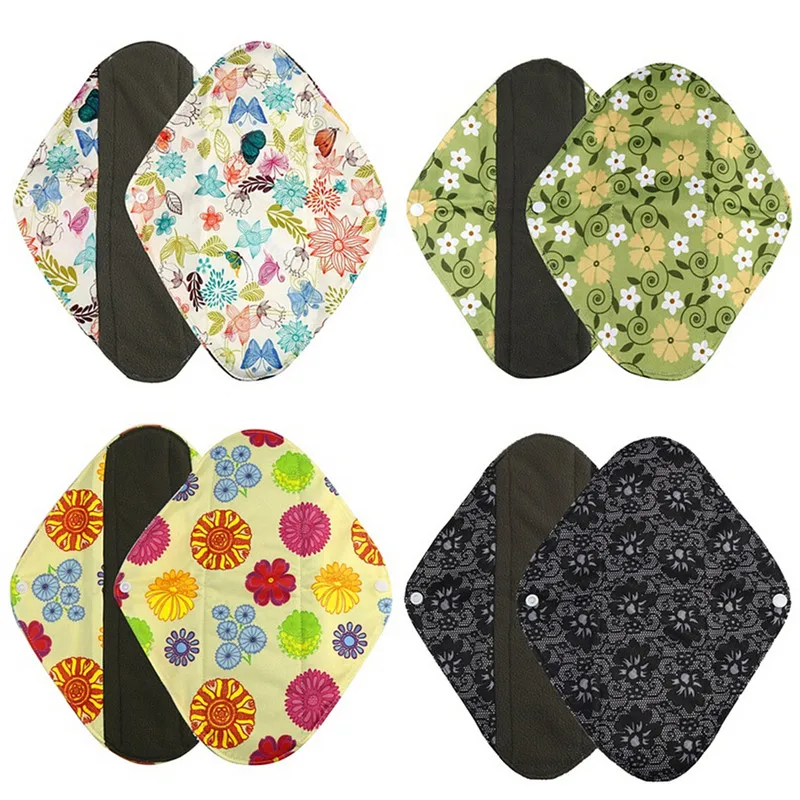 

Lady cloth pad panty liner Feminine Hygiene pad Organic bamboo inner washable reusable menstrual pads sanitary pads