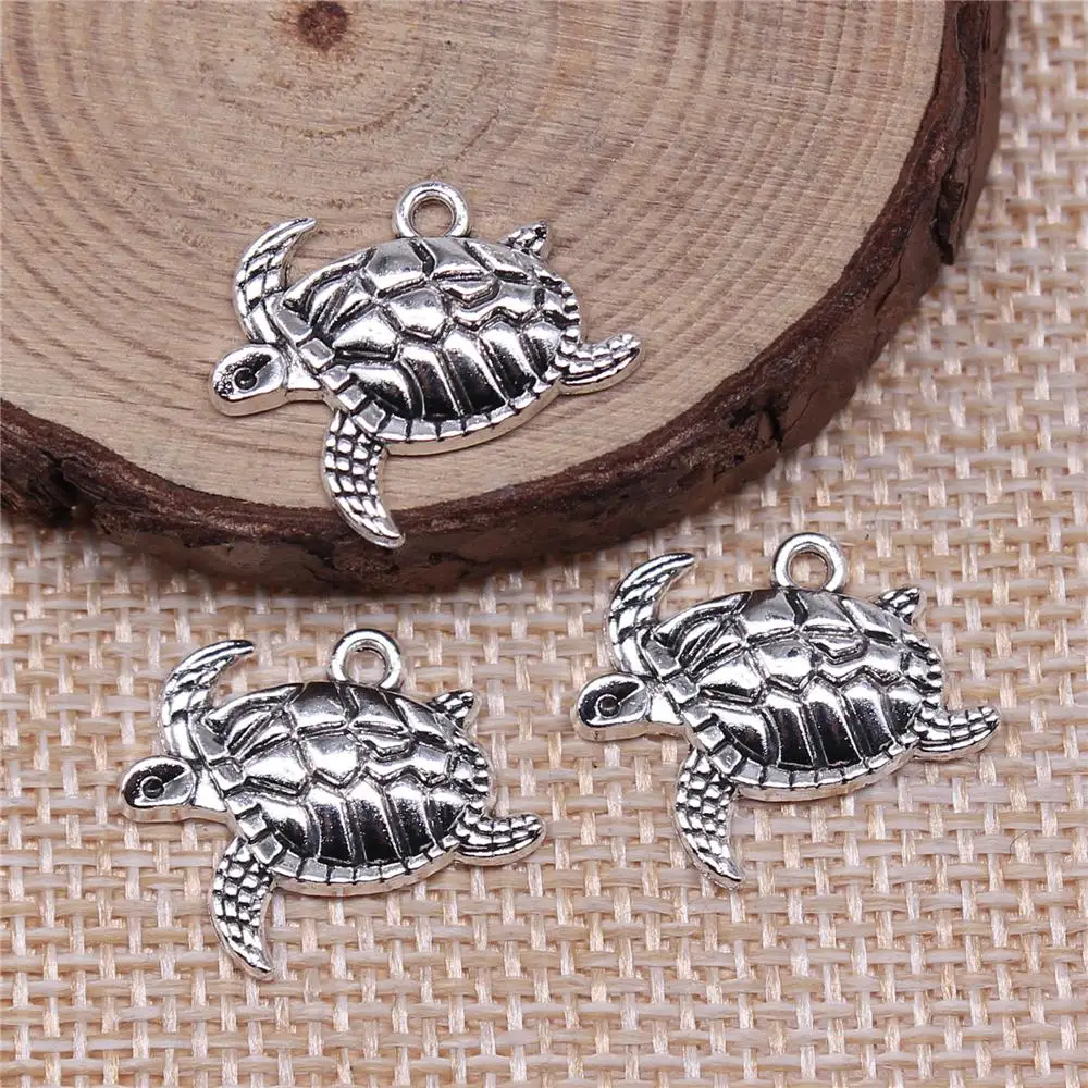 Earring Charms For Jewelry Making 20pcs Sea Turtle Charms 20x13mm Antique Silver Plated
Earring Charms For Jewelry Making 20pcs Sea Turtle Charms 20x13mm Antique Silver Plated