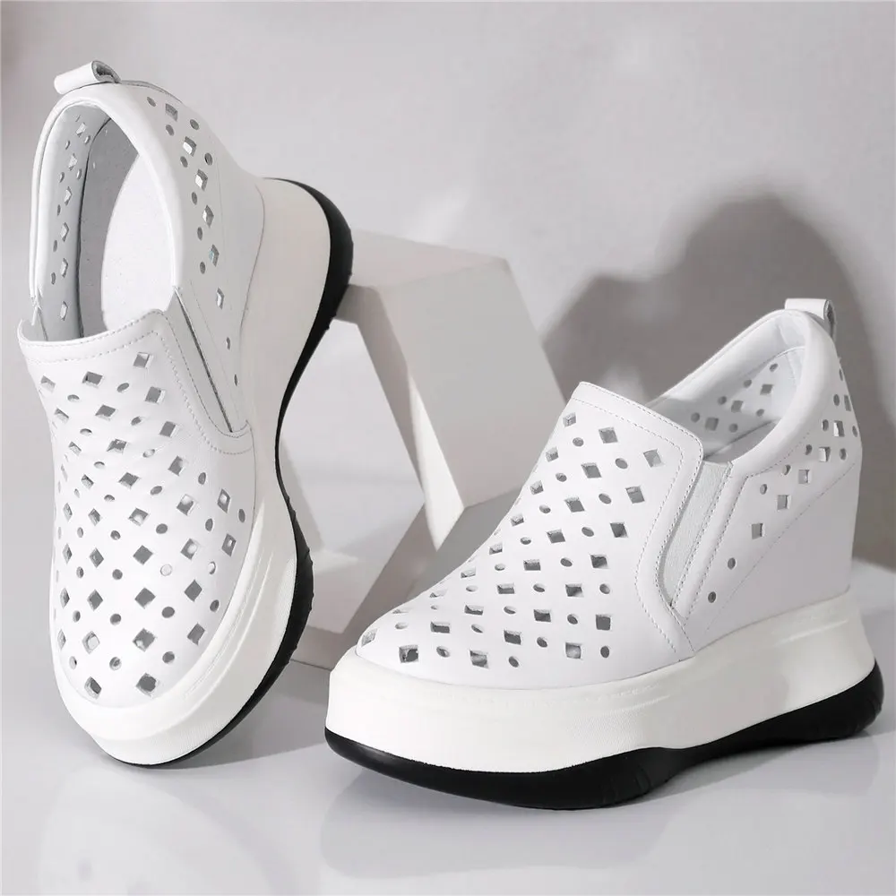 Summer Casual Shoes Women Genuine Leather Wedges High Heel Pumps Shoes Female Round Toe Fashion Sneakers Breathable Trainers
Summer Casual Shoes Women Genuine Leather Wedges High Heel Pumps Shoes Female Round Toe Fashion Sneakers Breathable Trainers