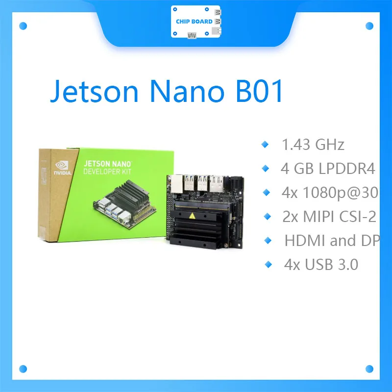 Набор разработчиков Jetson Nano B01 модернизированный 2 полосы движения с