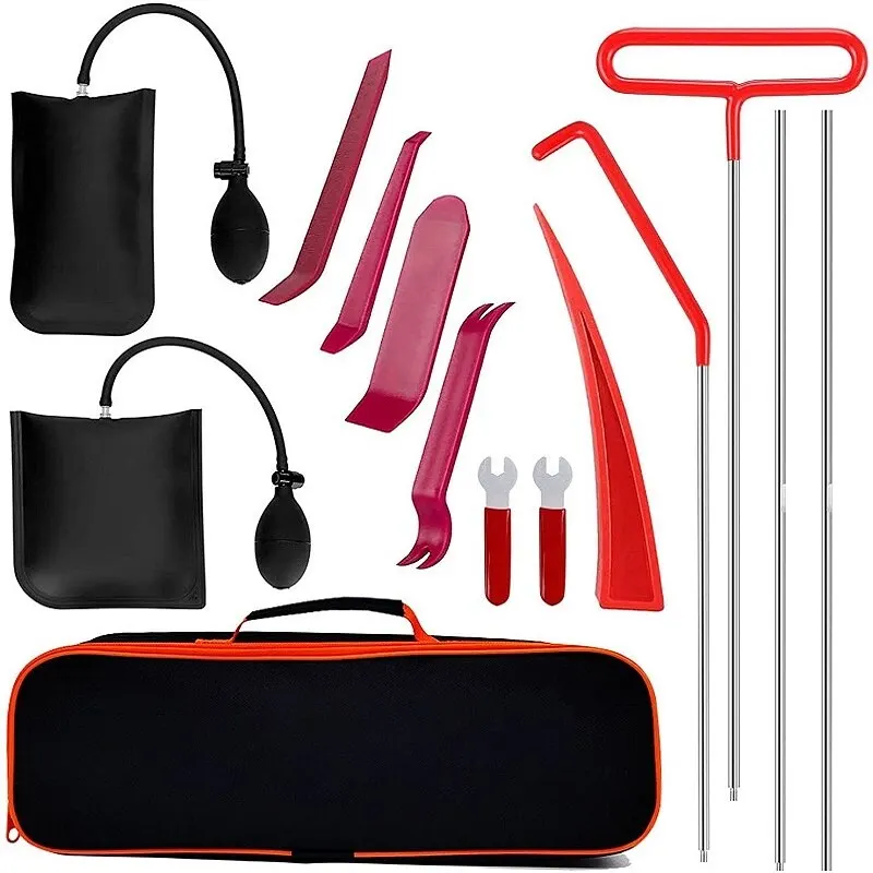 Full Professional Automotive Tool Kit with Long Reach Grabber with Air Wedge Bag Pump Non Marring Wedge for Car
Full Professional Automotive Tool Kit with Long Reach Grabber with Air Wedge Bag Pump Non Marring Wedge for Car