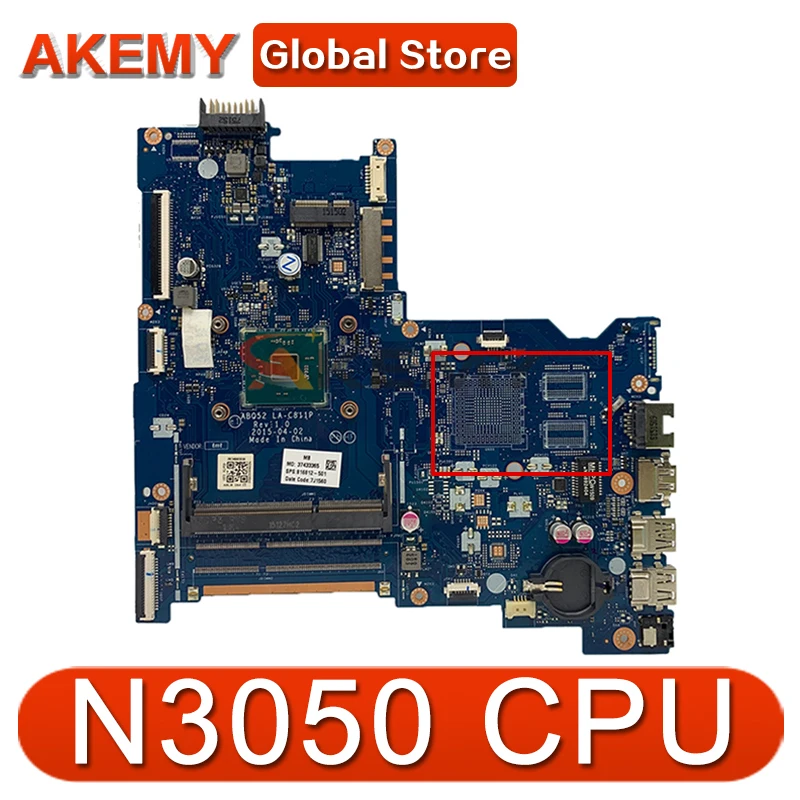 Для HP 15-AC серии Материнская плата для ноутбука 816433-501 816433-001 аккумулятор большой емкости ABQ52 LA-C811P с SR29H N3050 Процессор материнская плата 100% тест...
Для HP 15-AC серии Материнская плата для ноутбука 816433-501 816433-001 аккумулятор большой емкости ABQ52 LA-C811P с SR29H N3050 Процессор материнская плата 100% тест...