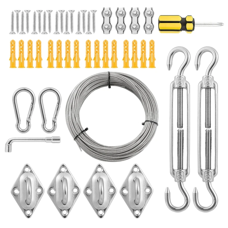 Garden Wire Kit String Lights Hanging Lights Wire Stainless Steel Cable Anti-Rust Wire for Garden Backyard Lights
Garden Wire Kit String Lights Hanging Lights Wire Stainless Steel Cable Anti-Rust Wire for Garden Backyard Lights