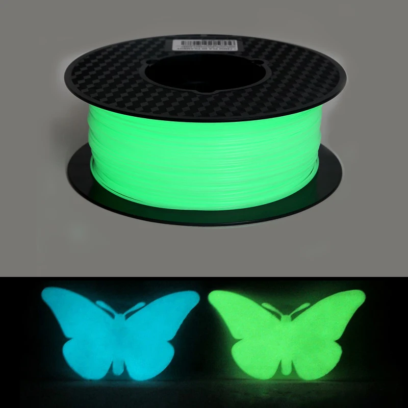 

PLA Noctilucent 3D Printer Filament Glow In The Dark 1.75mm 3D Printing Sublimation Material 1kg/500g/250g Glow Green Blue