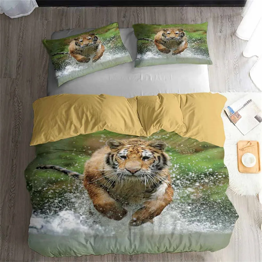 HELENGILI 3D Bedding set Tiger Print Duvet cover set lifelike bedclothes with pillowcase bed set home Textiles #2-03
HELENGILI 3D Bedding set Tiger Print Duvet cover set lifelike bedclothes with pillowcase bed set home Textiles #2-03