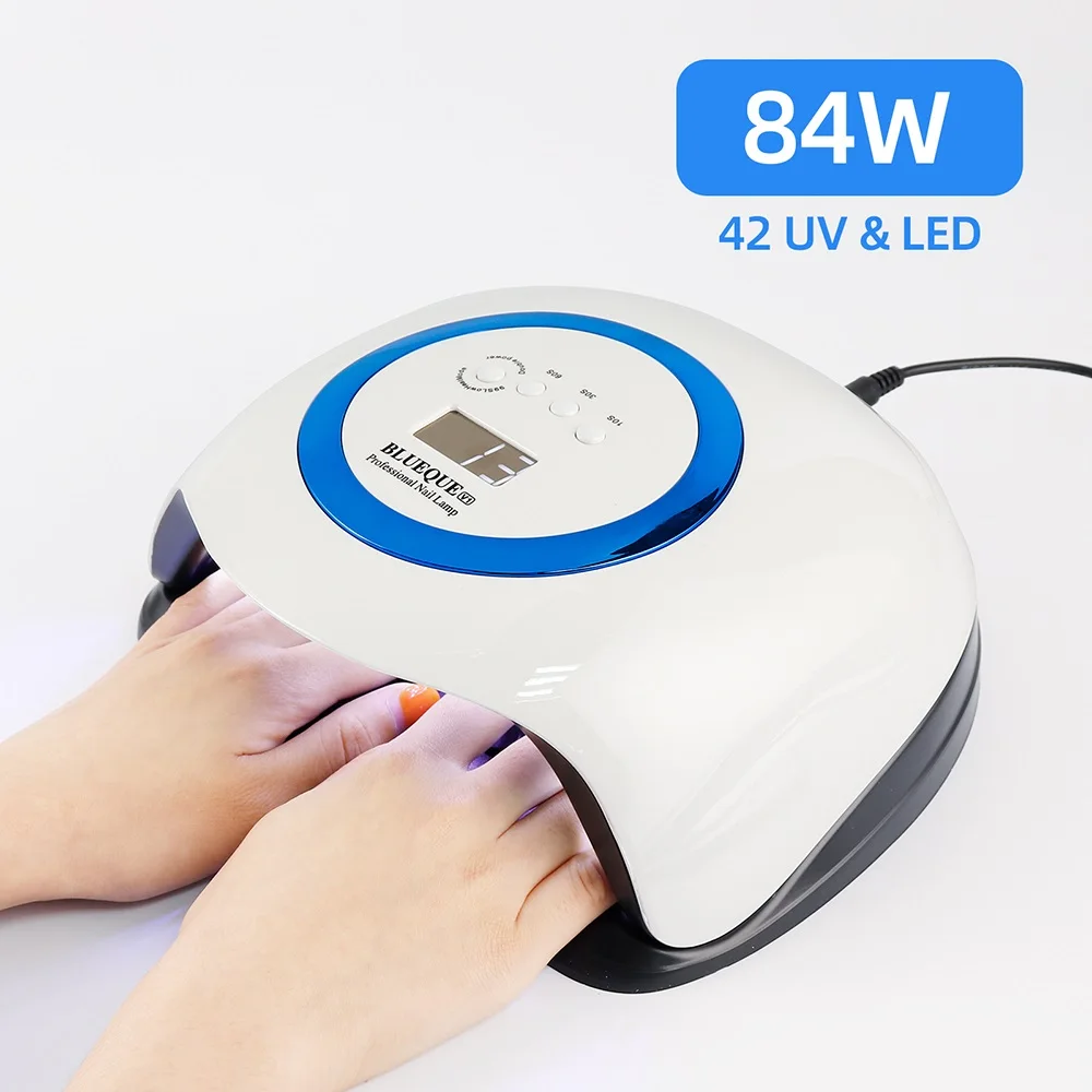 84W 42LED Lights High Power Nail Dryer Fast Drying LED Nail Lamp UV Gel Polish Curing Lamp Timer Smart Tow Hand Big Nail Lamp
84W 42LED Lights High Power Nail Dryer Fast Drying LED Nail Lamp UV Gel Polish Curing Lamp Timer Smart Tow Hand Big Nail Lamp
