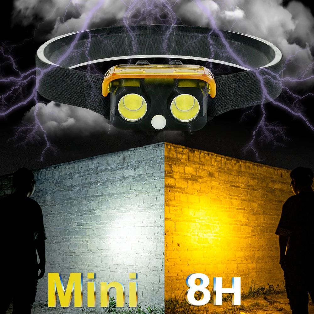 2021 миниатюрный высокомощный светодиодный налобный фонарь COB белый и желтый светильник Фонарь фары Водонепроницаемый головной светильник р... 
2021 миниатюрный высокомощный светодиодный налобный фонарь COB белый и желтый светильник Фонарь фары Водонепроницаемый головной светильник р...