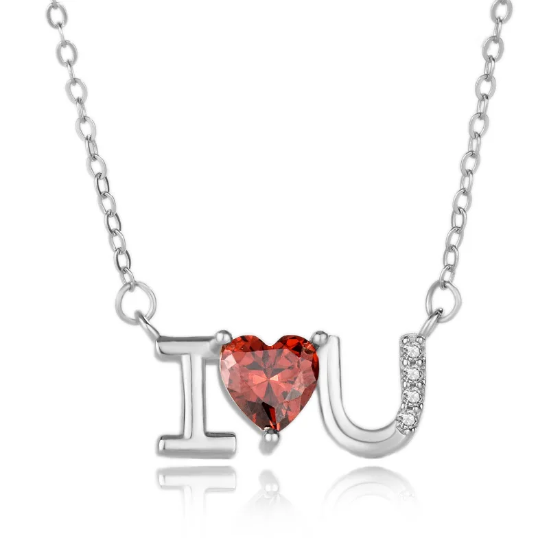 S925 Sterling Silver Diamond-encrusted Letter I Love You Necklace Female Temperament Light Luxury Valentine's Day Jewelry
S925 Sterling Silver Diamond-encrusted Letter I Love You Necklace Female Temperament Light Luxury Valentine's Day Jewelry