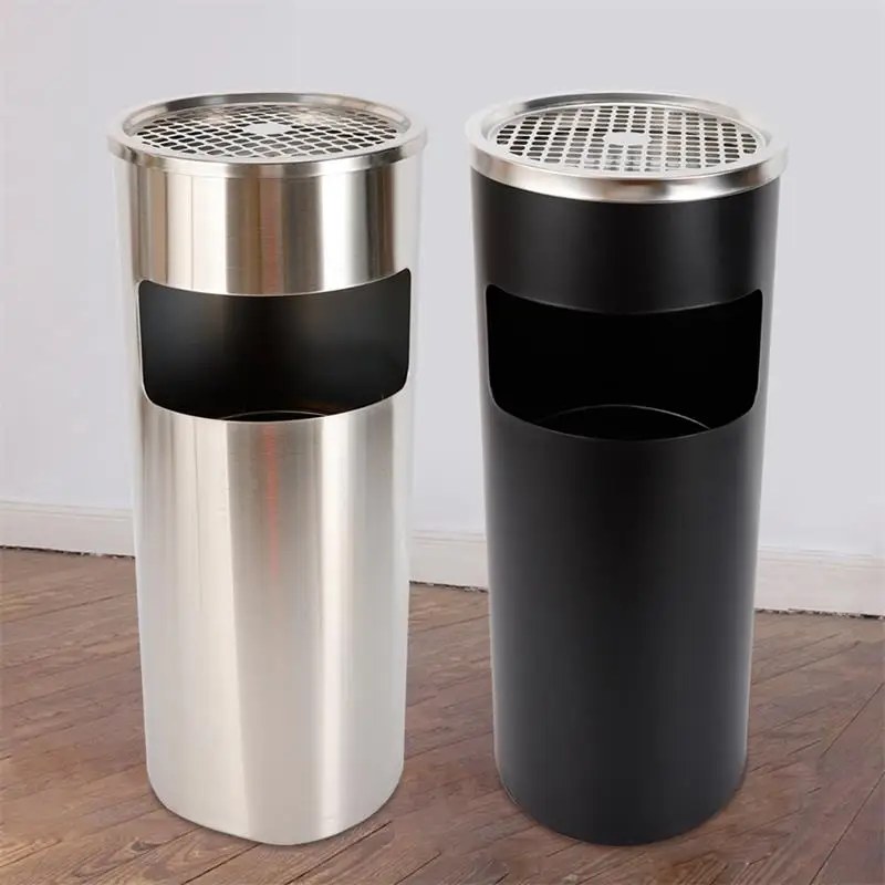 30L Practical Black / Silver Stainless Steel Vertical Ashtray with Liner Garbage Separator Office Building Hotel Trash Can
30L Practical Black / Silver Stainless Steel Vertical Ashtray with Liner Garbage Separator Office Building Hotel Trash Can