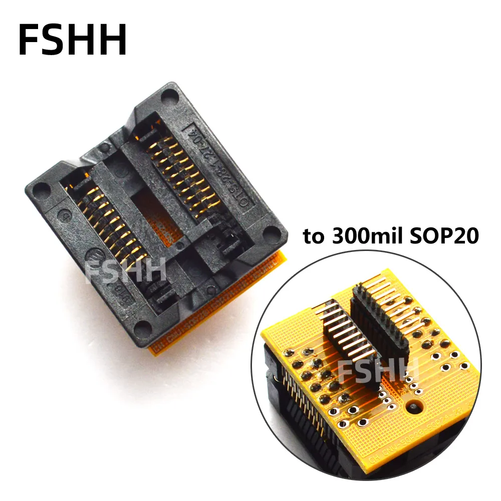 Чип solderless 300mil SOP20 до тестовая розетка SOIC20 SO20 SMT розетка|test|test socket |