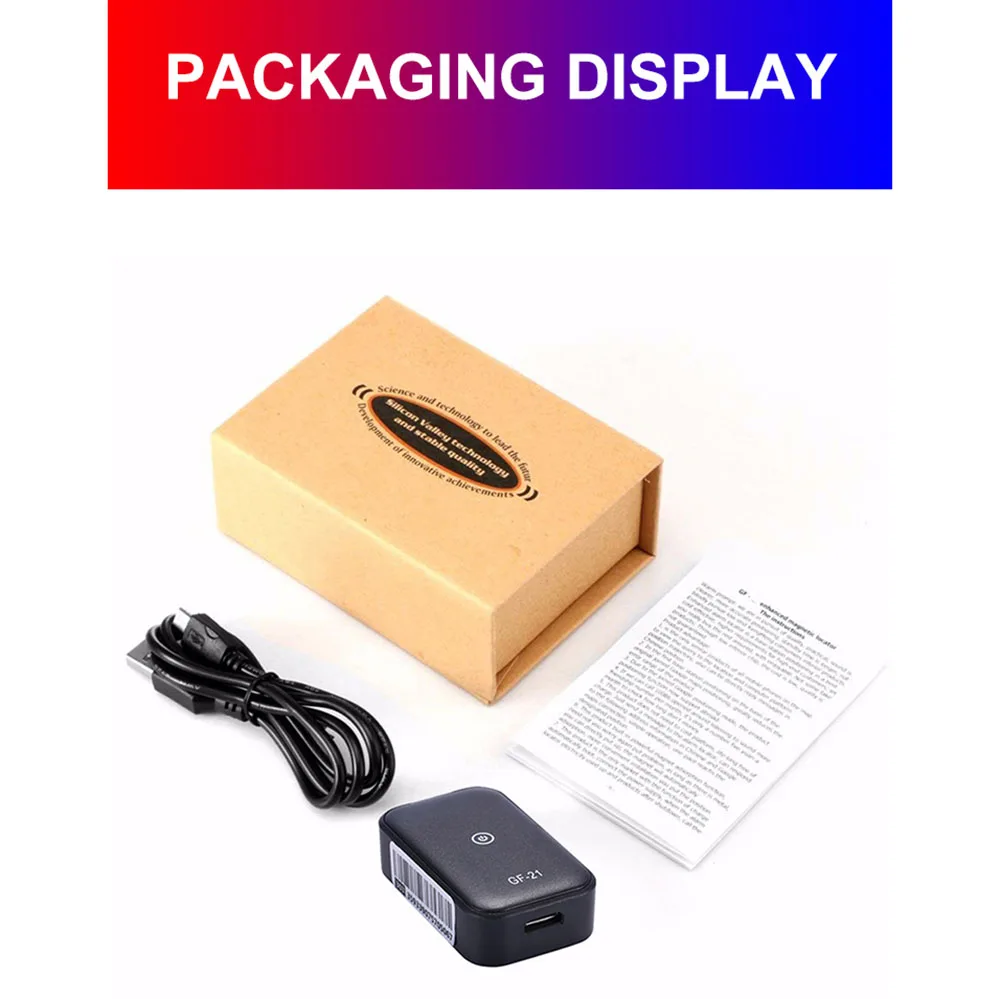 GPS Tracker GF 21 Mini Real-time Car Voice Control Recording HD Microphone WIFI+LBS+GPS Pos Elderly And Child Anti-lost Device 
GPS Tracker GF 21 Mini Real-time Car Voice Control Recording HD Microphone WIFI+LBS+GPS Pos Elderly And Child Anti-lost Device