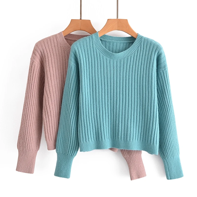 Women Pullover Fashion Solid Oversized Crop Knitted Sweater Vintage Long Sleeve Female Pullovers Chic Tops 2021
Women Pullover Fashion Solid Oversized Crop Knitted Sweater Vintage Long Sleeve Female Pullovers Chic Tops 2021