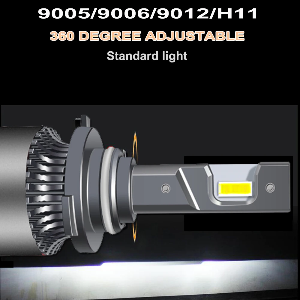 2 шт. светодиодные лампы H4 H3 H11 Автомобильные фары H7 H1 Hb4 Hb3 9005 9006 H9 H13 Hir2 9012 H8