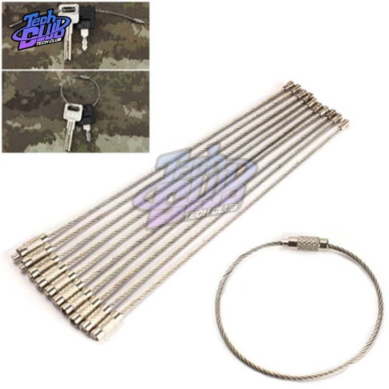 5PCs Stainless Steel Wire Rope Key Chain EDC High Quality Wire Key Chain Carabiner Cable Key Ring Outdoor Hiking Key Holder
5PCs Stainless Steel Wire Rope Key Chain EDC High Quality Wire Key Chain Carabiner Cable Key Ring Outdoor Hiking Key Holder