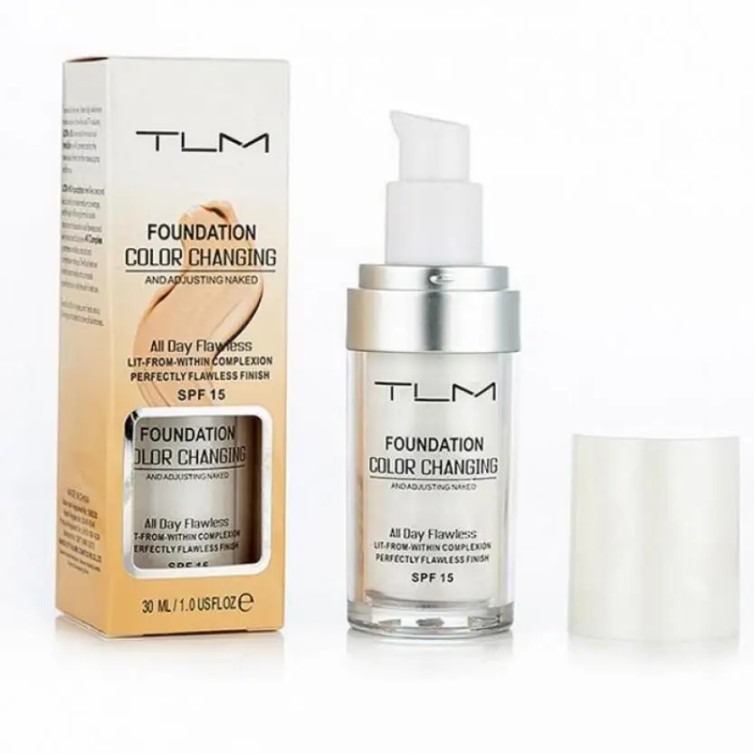 

TLM Жидкая основа для макияжа с изменением температуры осветляет портативный консилер стойкий анти-масло, против пота