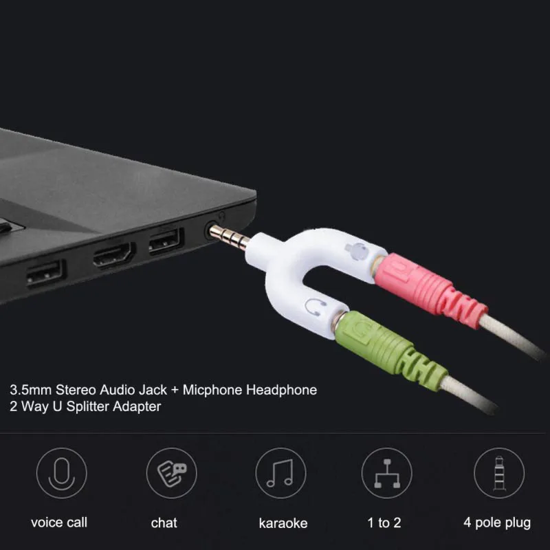 Earphone Connector 3.5mm Earphone Jack Splitter Adapter Portable U Shape 2 Female Stereo Splitter Black Electrical U27 
Earphone Connector 3.5mm Earphone Jack Splitter Adapter Portable U Shape 2 Female Stereo Splitter Black Electrical U27