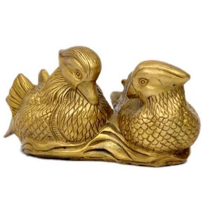 Китай Редкие ручной латунь пару стойка статуя утки резьба 
Китай Редкие ручной латунь пару стойка статуя утки резьба