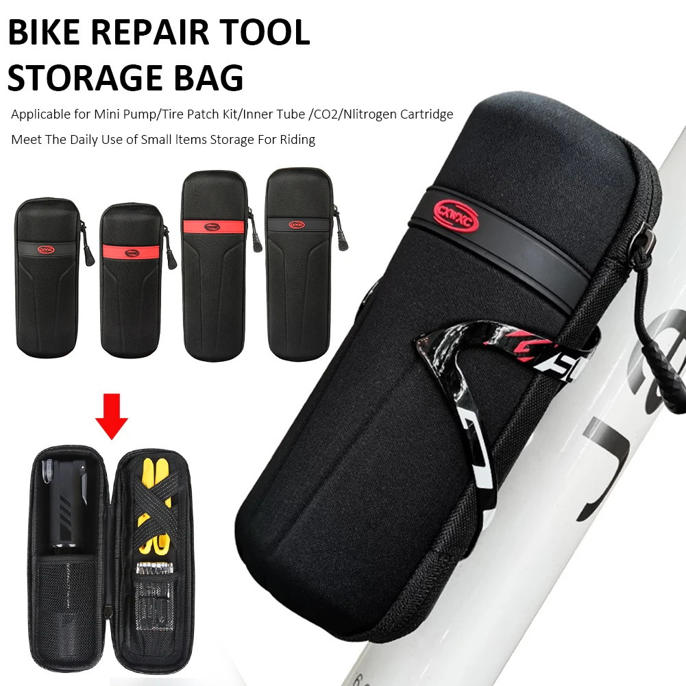 Bike Repair Tool Storage Bag Multi-functional Capsule Bag Portable Bicycle Bottle Can Store Box for CO₂ Inflator Tire Pry Bar
Bike Repair Tool Storage Bag Multi-functional Capsule Bag Portable Bicycle Bottle Can Store Box for CO₂ Inflator Tire Pry Bar