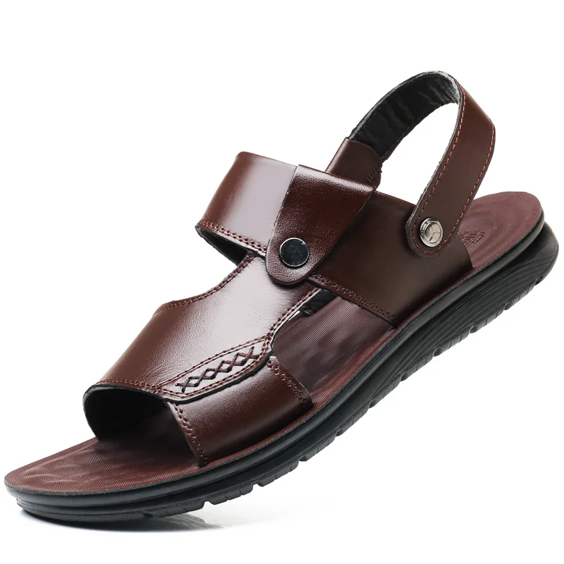AIYUQI Men's Sandals Summer 2021 New Real Leather Two Wear Male Slippers Outdoor High Quality Flat Men's Beach Sandals 
AIYUQI Men's Sandals Summer 2021 New Real Leather Two Wear Male Slippers Outdoor High Quality Flat Men's Beach Sandals