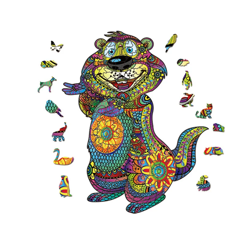 FEOOE A5 Size Animal King Series 3D Animal Wooden Puzzle Educational Toys 26 Color Gift Wooden Jigsaw Puzzle Groundhog YSH
FEOOE A5 Size Animal King Series 3D Animal Wooden Puzzle Educational Toys 26 Color Gift Wooden Jigsaw Puzzle Groundhog YSH