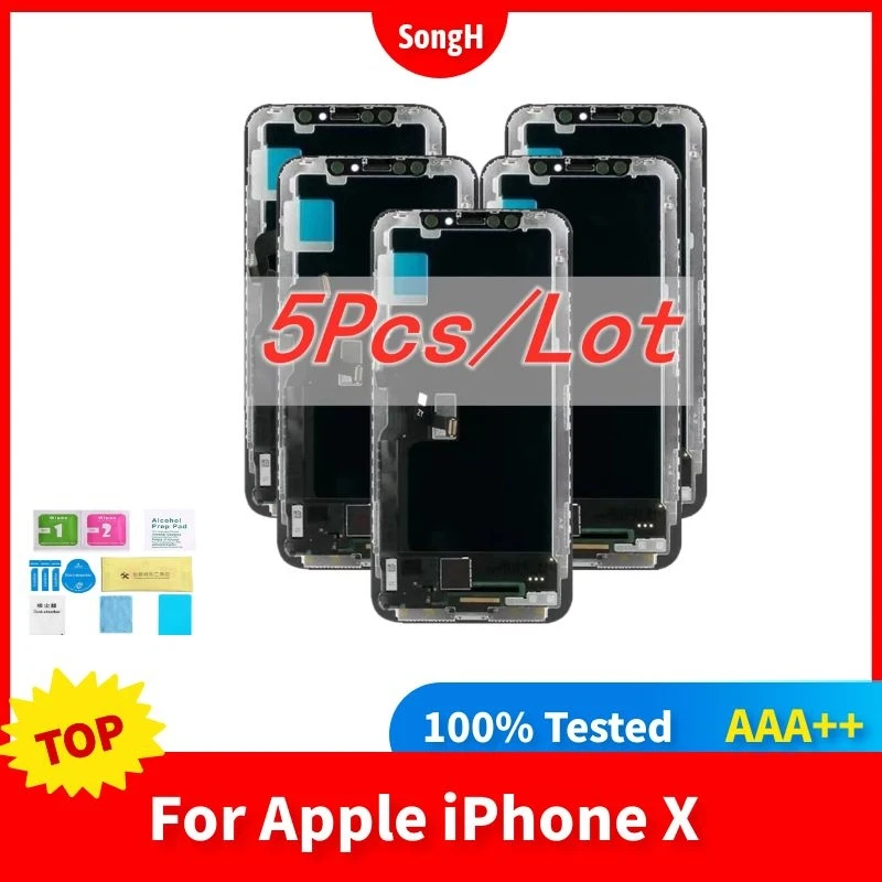 5pcs For Apple iPhone X LCD Display With Touch Screen Digitizer Assembly For Apple Iphonex LCD Display Replacement Black
5pcs For Apple iPhone X LCD Display With Touch Screen Digitizer Assembly For Apple Iphonex LCD Display Replacement Black