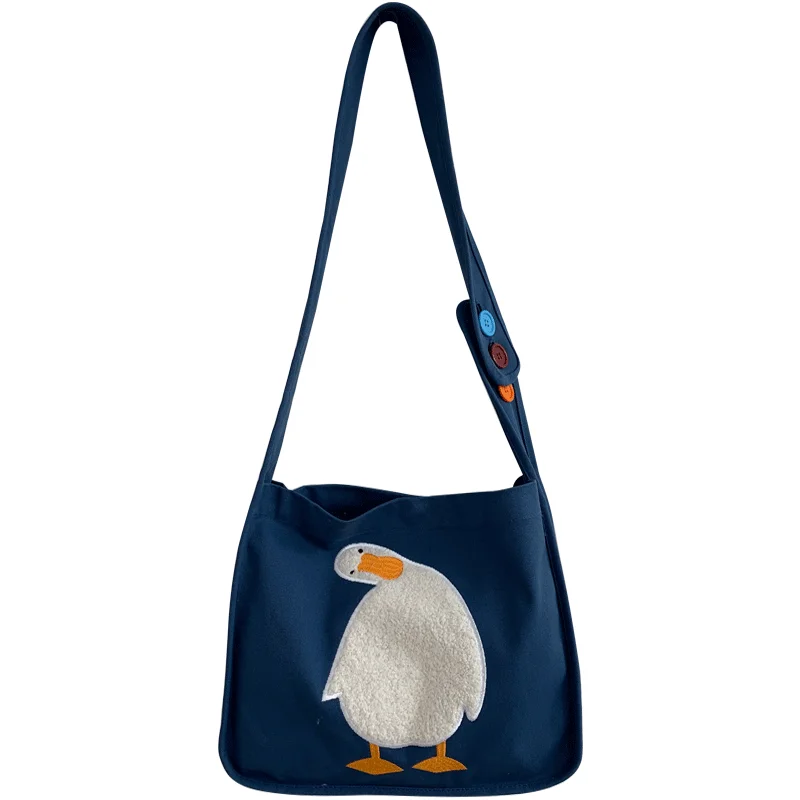 Women's Japanese shoulder bag new original duck thick canvas bag simple wild large capacity messenger bag student school bag
Women's Japanese shoulder bag new original duck thick canvas bag simple wild large capacity messenger bag student school bag