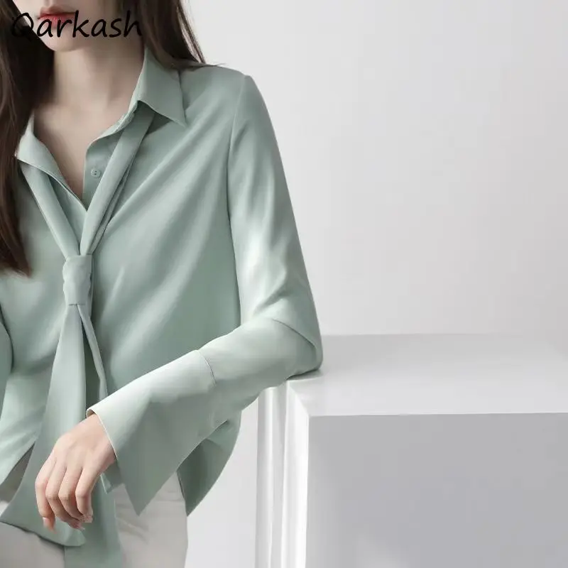Shirts Women New Simple Design Bow Korean Style Formal Solid Office Lady Loose All-match Autumn Fashion Daily Elegant Clothing
Shirts Women New Simple Design Bow Korean Style Formal Solid Office Lady Loose All-match Autumn Fashion Daily Elegant Clothing