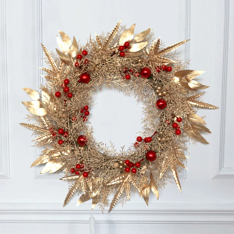 50cm Simulation Gold Mist Artificial Plant Berries Garland Christmas Wreath Christmas Decor Home Mall Window Door Hanging Wreath
50cm Simulation Gold Mist Artificial Plant Berries Garland Christmas Wreath Christmas Decor Home Mall Window Door Hanging Wreath