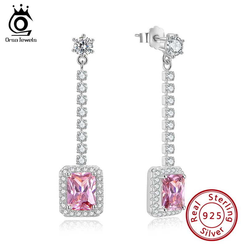 ORSA JEWELS Pure Sterling 925 Silver Stud Emerald Cutting Tennis Chain Zircon Trendy Earring Drop For Women Anniversary SE333
ORSA JEWELS Pure Sterling 925 Silver Stud Emerald Cutting Tennis Chain Zircon Trendy Earring Drop For Women Anniversary SE333