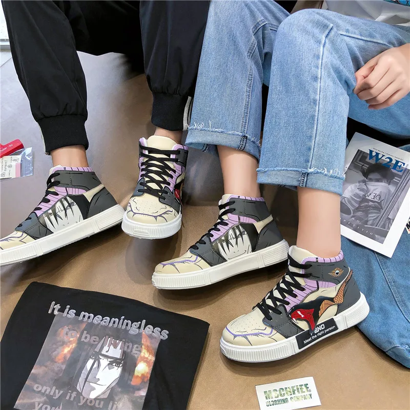 New Men's Shoes Women's Casual Shoes Unisex Shoes Cartoon Anime High-top Sneakers Fashion Comfortable Skateboard Shoes 35-44
New Men's Shoes Women's Casual Shoes Unisex Shoes Cartoon Anime High-top Sneakers Fashion Comfortable Skateboard Shoes 35-44