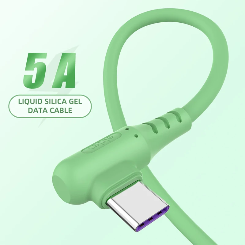 5A Liquid Slicon 90 Degree Micro USB Type C Cable Fast Charging USB Charger Wire for Samsung Xiaomi 9 8 Quick Charge Cable Cord
5A Liquid Slicon 90 Degree Micro USB Type C Cable Fast Charging USB Charger Wire for Samsung Xiaomi 9 8 Quick Charge Cable Cord