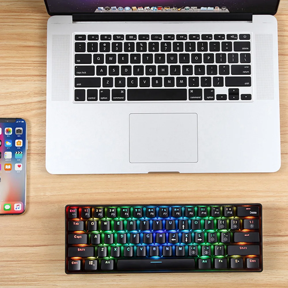 Russian Wired Gaming Mechanical Keyboard backlit Blue Red Switch RGB Color 2.4G Wireless keyboard for PC Android TV Box
Russian Wired Gaming Mechanical Keyboard backlit Blue Red Switch RGB Color 2.4G Wireless keyboard for PC Android TV Box