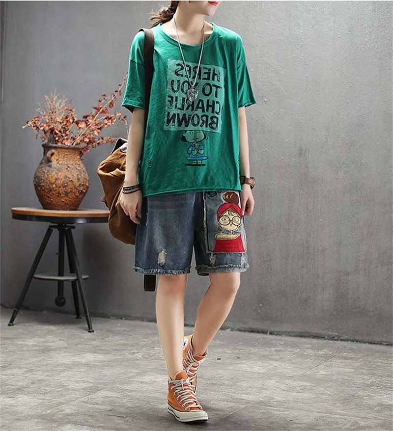 Retro Appliqu Embroidered Denim Shorts Women's Summer 2021 New Loose Large Size Five-Point Pants All-Match Elastic Waist
Retro Appliqu Embroidered Denim Shorts Women's Summer 2021 New Loose Large Size Five-Point Pants All-Match Elastic Waist
