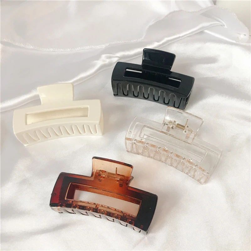 Acrylic Barrette Hair Headwear Women Girls Solid Color Simple All-match Hair Crab Korean Style Fashion Clear Hair Claw
Acrylic Barrette Hair Headwear Women Girls Solid Color Simple All-match Hair Crab Korean Style Fashion Clear Hair Claw
