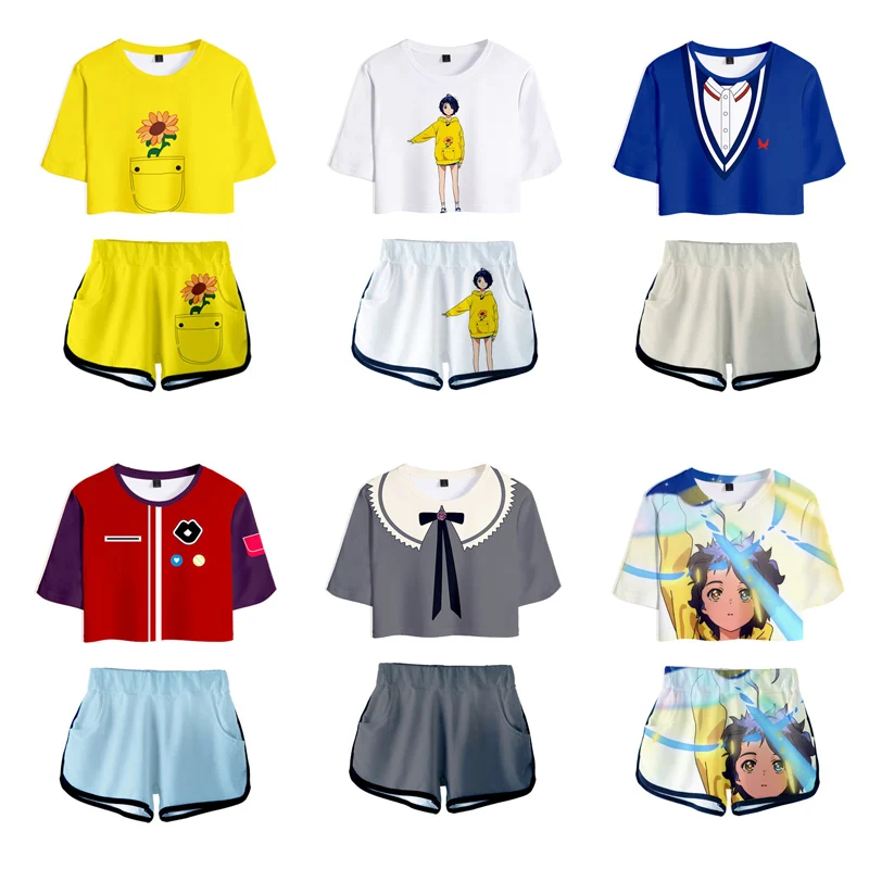 Anime Wonder Egg Priority Ohto Ai Cosplay T-shirt Shorts Sets Women Summer Harajuku T shirt Momoe Sawaki Tracksuits Girls
Anime Wonder Egg Priority Ohto Ai Cosplay T-shirt Shorts Sets Women Summer Harajuku T shirt Momoe Sawaki Tracksuits Girls