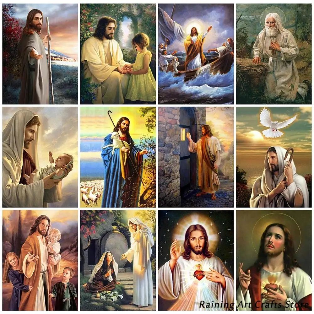 5D Diy Diamond Painting Jesus Embroidery Full Round Square Drill Cross Stitch Kits Religious Figure Mosaic Pictures Home Decor
5D Diy Diamond Painting Jesus Embroidery Full Round Square Drill Cross Stitch Kits Religious Figure Mosaic Pictures Home Decor