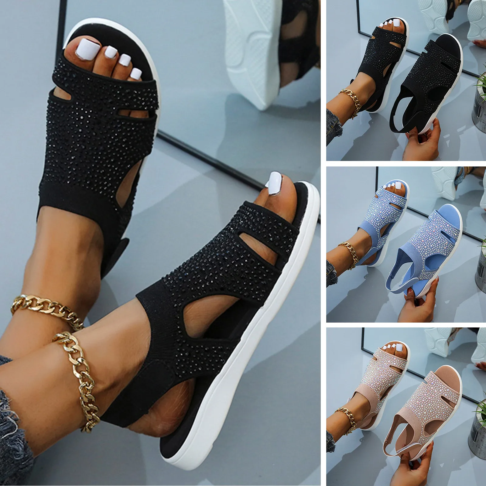 Black Casual Shoes Wedge Peep Toe Women's Sandals Hook Loop Mesh Women Sandals Summer 2021 Sandalias De Las Mujeres New Fashion
Black Casual Shoes Wedge Peep Toe Women's Sandals Hook Loop Mesh Women Sandals Summer 2021 Sandalias De Las Mujeres New Fashion