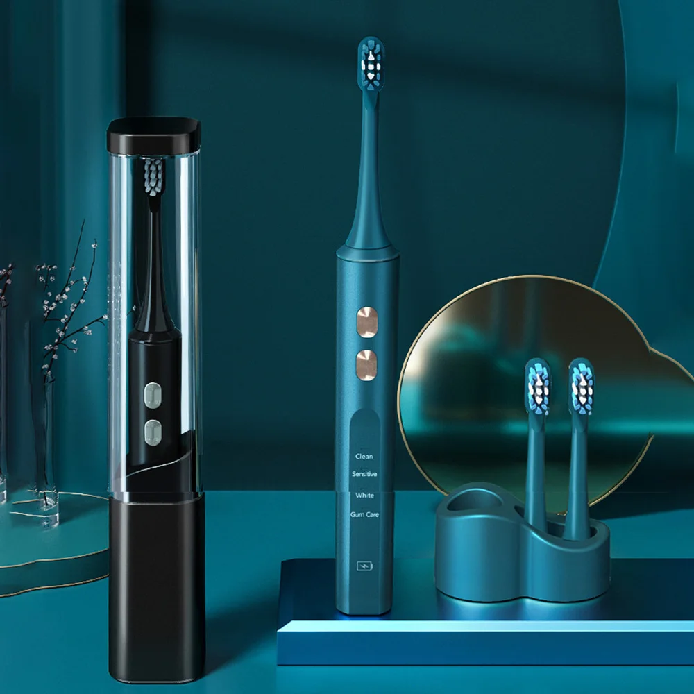 Smart 4 Gear UV Disinfection Induction Wireless Charging Waterproof Sonic Electric Toothbrush 800mAh IPX7 Waterproof
Smart 4 Gear UV Disinfection Induction Wireless Charging Waterproof Sonic Electric Toothbrush 800mAh IPX7 Waterproof